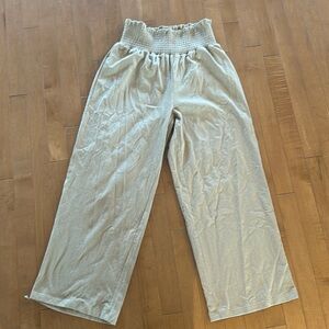 Pieces wide leg elastic top pant